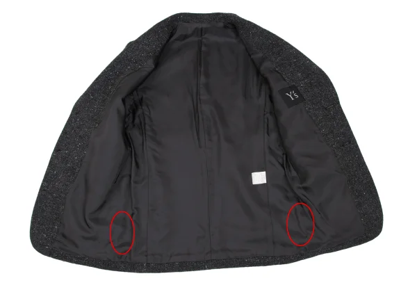 Y's Wool Nylon Tweed Tailored Jacket K-166750_014