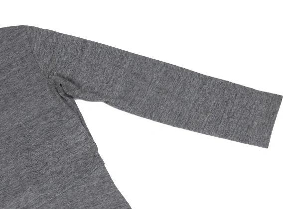 Yohji Yamamoto FEMME Rayon Blend front Long T Shirt K-166752_005