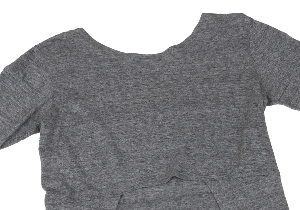 Yohji Yamamoto FEMME Rayon Blend front Long T Shirt K-166752_009