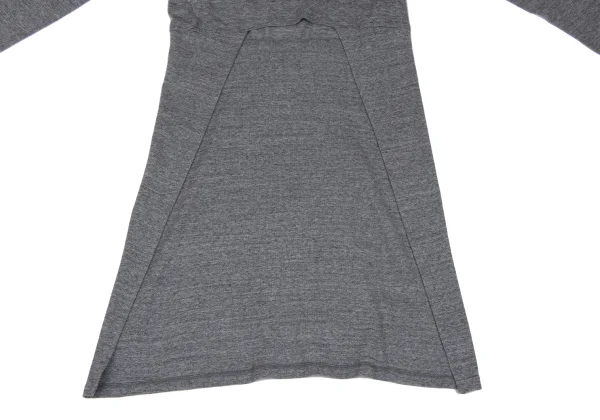 Yohji Yamamoto FEMME Rayon Blend front Long T Shirt K-166752_010