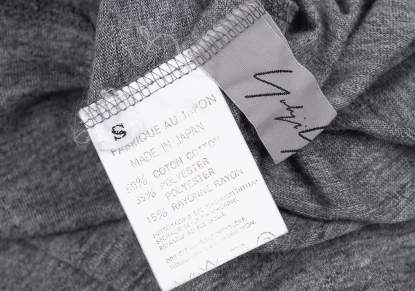 Yohji Yamamoto FEMME Rayon Blend front Long T Shirt K-166752_014