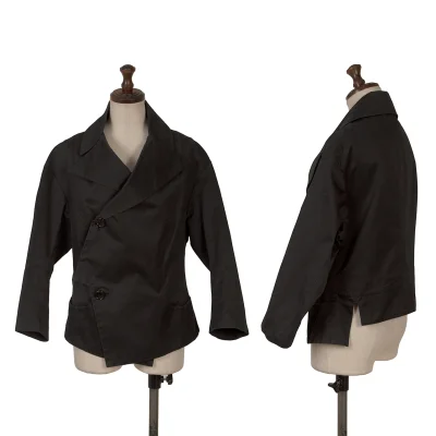 Yohji Yamamoto FEMME Cotton Peak Lapel Double Jacket