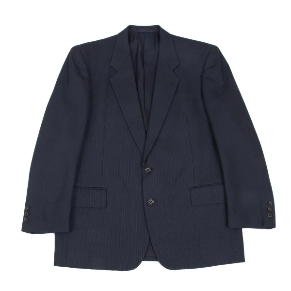 COMME des GARCONS HOMME DEUX Wool Texture Jacket Navy L K-166766_001