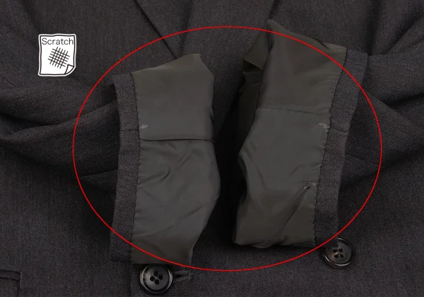 COMME des GARCONS HOMME DEUX Shadow Stripe Wool Jacket K-166767_007