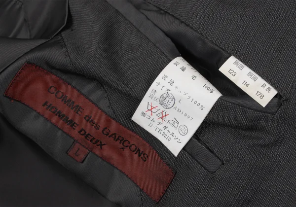 COMME des GARCONS HOMME DEUX Wool Double Breasted Jacket K-166771_018