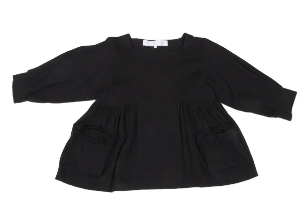 tao Frill Pocket Floral Embroidery Top K-166779_002