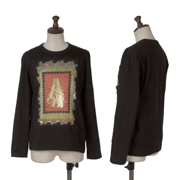 tricot COMME des GARCONS tricot Special Lace & Printed T Shirt Black S K-166781_001