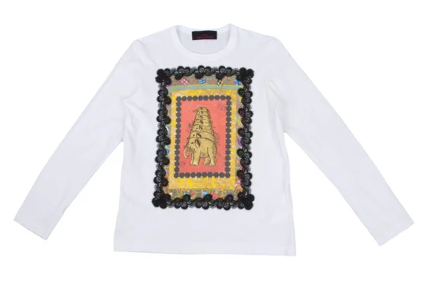 tricot COMME des GARCONS tricot Special Lace Embellished Print T-shirt K-166782_002