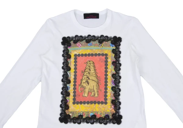 tricot COMME des GARCONS tricot Special Lace Embellished Print T-shirt K-166782_003