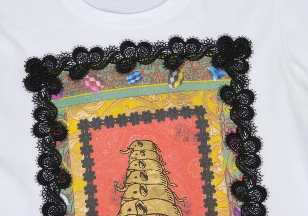 tricot COMME des GARCONS tricot Special Lace Embellished Print T-shirt K-166782_005