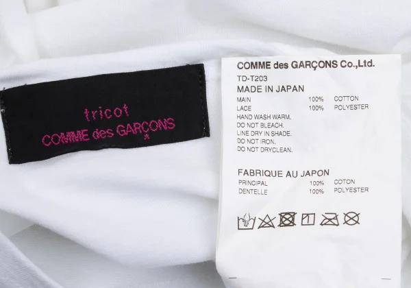 tricot COMME des GARCONS tricot Special Lace Embellished Print T-shirt K-166782_016