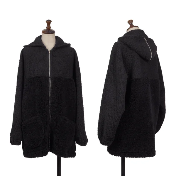 tricot COMME des GARCONS Bore Zip Hooded Blouson Black M K-166783_001