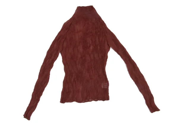 ISSEY MIYAKE Pleats Turtle Neck See-through Top K-166786_002