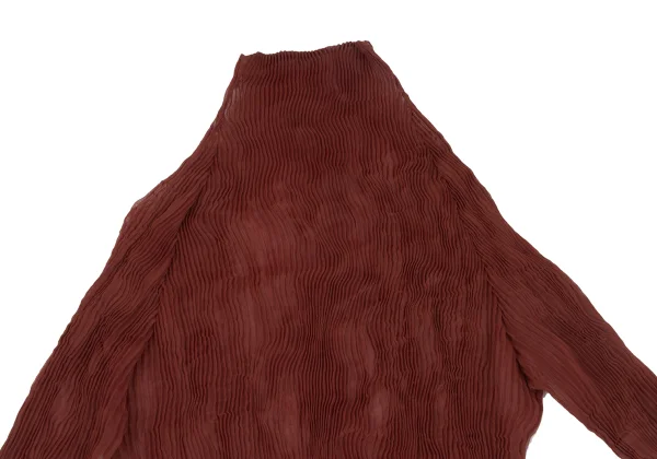 ISSEY MIYAKE Pleats Turtle Neck See-through Top K-166786_003