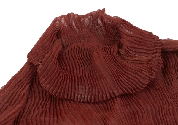 ISSEY MIYAKE Pleats Turtle Neck See-through Top K-166786_004