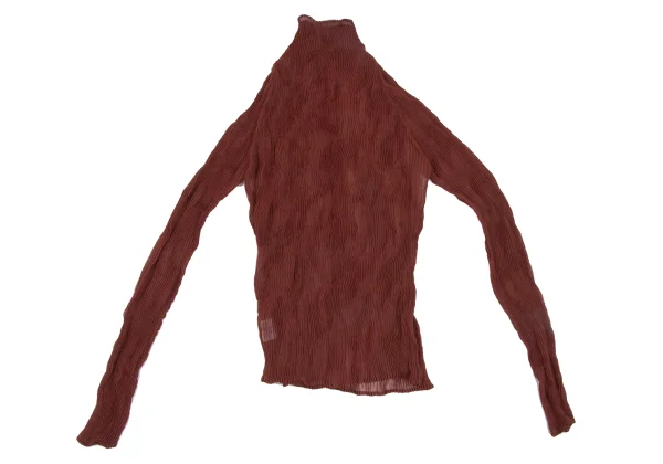 ISSEY MIYAKE Pleats Turtle Neck See-through Top K-166786_008