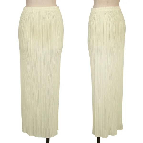 PLEATS PLEASE Long Skirt Cream 4 K-166791_001
