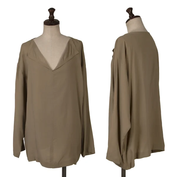 Plantation Silk Skipper Blouse Beige M K-166793_001