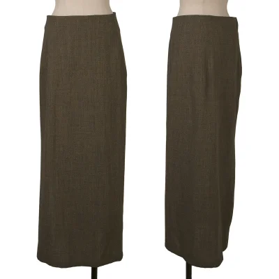 Y's Wool Slit Long Skirt