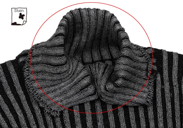 Y's Wool Blend Turtleneck Ribbed Knit Sweater K-166811_006