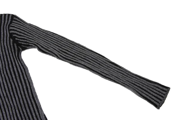 Y's Wool Blend Turtleneck Ribbed Knit Sweater K-166811_007