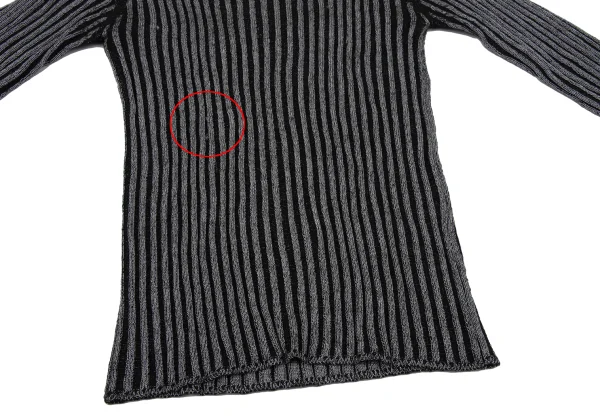 Y's Wool Blend Turtleneck Ribbed Knit Sweater K-166811_009