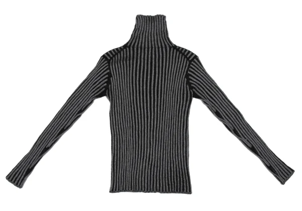 Y's Wool Blend Turtleneck Ribbed Knit Sweater K-166811_012