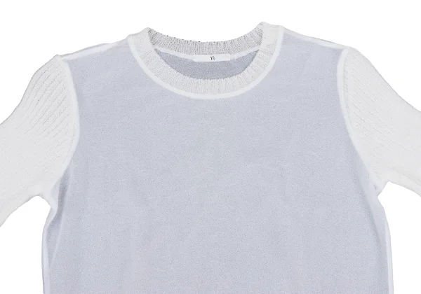 Y's Ribbed Sheer T-shirt K-166817_002