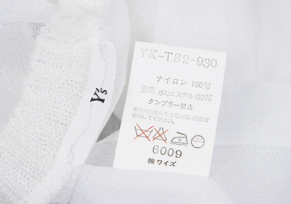 Y's Ribbed Sheer T-shirt K-166817_010