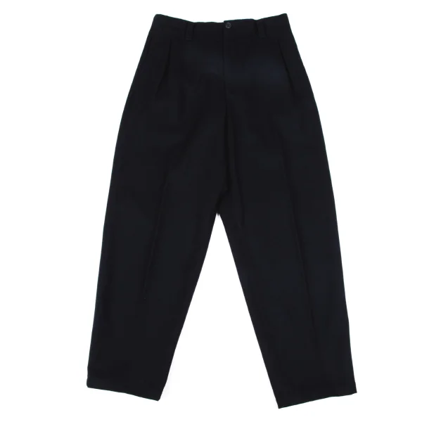 Y's Brushed Box Tuck Wool Pants Navy XS-S K-166818_001