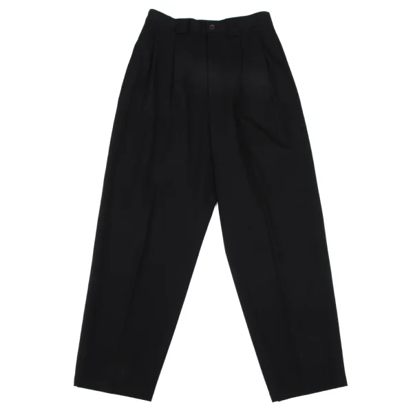 Y's Wool Gabardine Tuck Tapered Pants Black XS-S K-166819_001