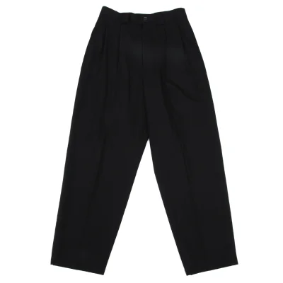 Y's Wool Gabardine Tuck Tapered Pants