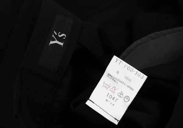 Y's Wool Gabardine Tuck Tapered Pants K-166819_013