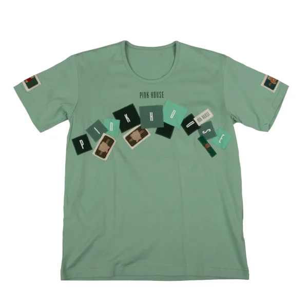PINK HOUSE Bear Logo Patch T-shirt Green L K-166820_001