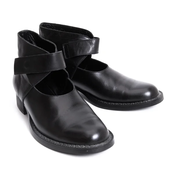 Y's Strap Leather Shoes Black LL(About US8) K-166825_001