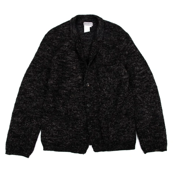 Yohji Yamamoto POUR HOMME Wool Blend 2B Knit Jacket Charcoal,Black M K-166828_001