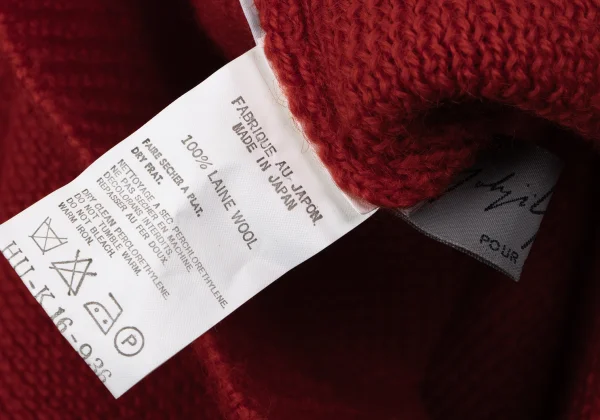 Yohji Yamamoto POUR HOMME Wool High-neck Zip Knit Blouson K-166829_010