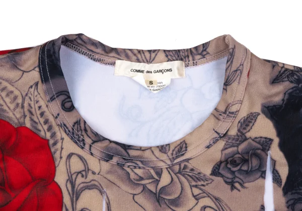 COMME des GARCONS Tattoo Print Cutting Design T-shirt K-166830_003