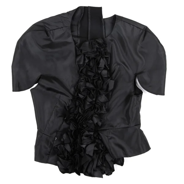 COMME des GARCONS Poly Front Frill Design Blouse K-166833_002