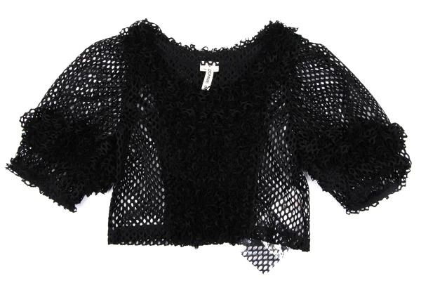 COMME des GARCONS Poly Mesh Frill Blouse K-166834_002