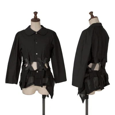 COMME des GARCONS Taped Design Hem See-through Dolman Blouse