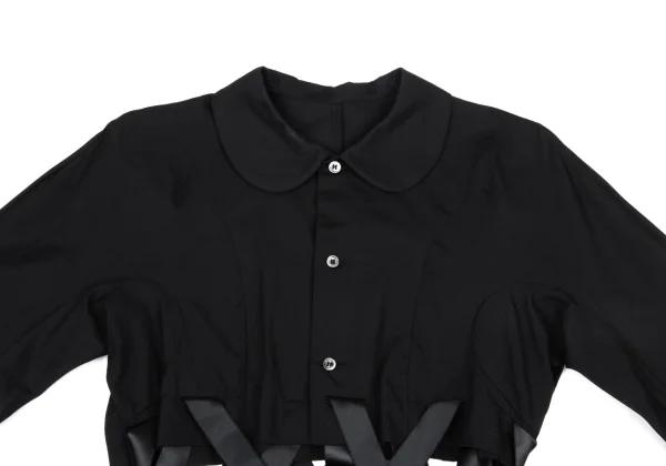 COMME des GARCONS Taped Design Hem See-through Dolman Blouse K-166837_003