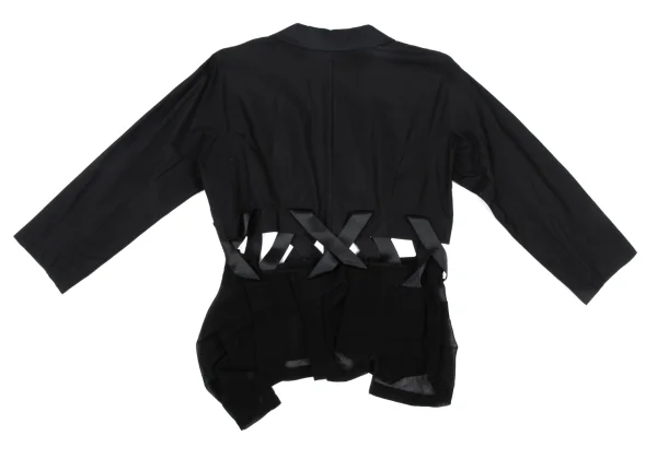 COMME des GARCONS Taped Design Hem See-through Dolman Blouse K-166837_012
