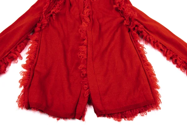 COMME des GARCONS Shaggy Trim Buttonless Knit Cardigan K-166840_007