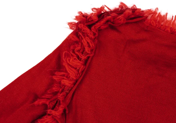 COMME des GARCONS Shaggy Trim Buttonless Knit Cardigan K-166840_010