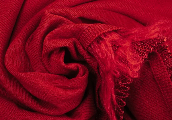 COMME des GARCONS Shaggy Trim Buttonless Knit Cardigan K-166840_012