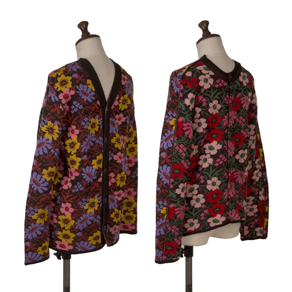 COMME des GARCONS Floral Jacquard Switching 2 WAY Cardigan K-166841_002