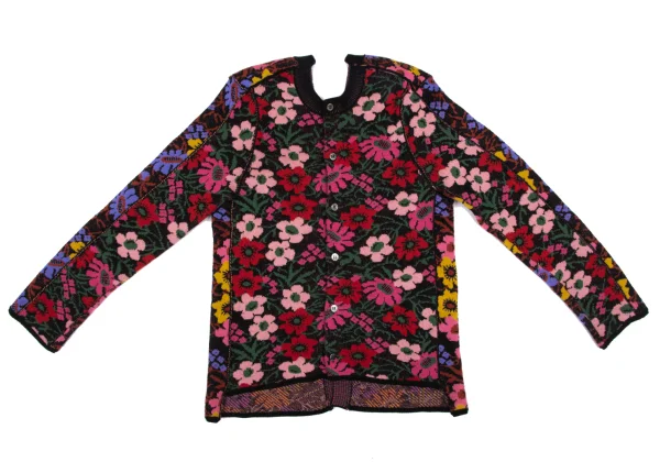 COMME des GARCONS Floral Jacquard Switching 2 WAY Cardigan K-166841_007