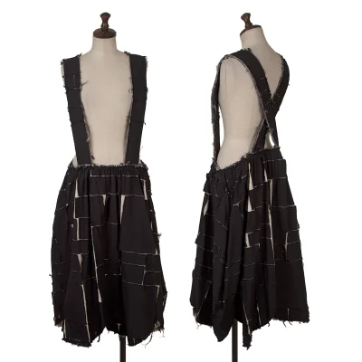 COMME des GARCONS Wool Cut-off Block Patch Skirt