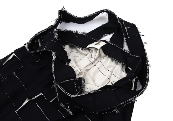 COMME des GARCONS Wool Cut-off Block Patch Skirt K-166844_005